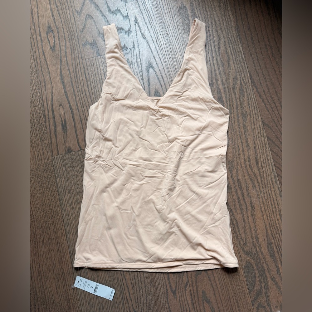 WHBM FORME New Stretch Classic Tank Top, Pale Sand, Small